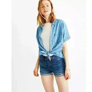 Madewell Jean Shorts High Rise Cut Offs Flawed